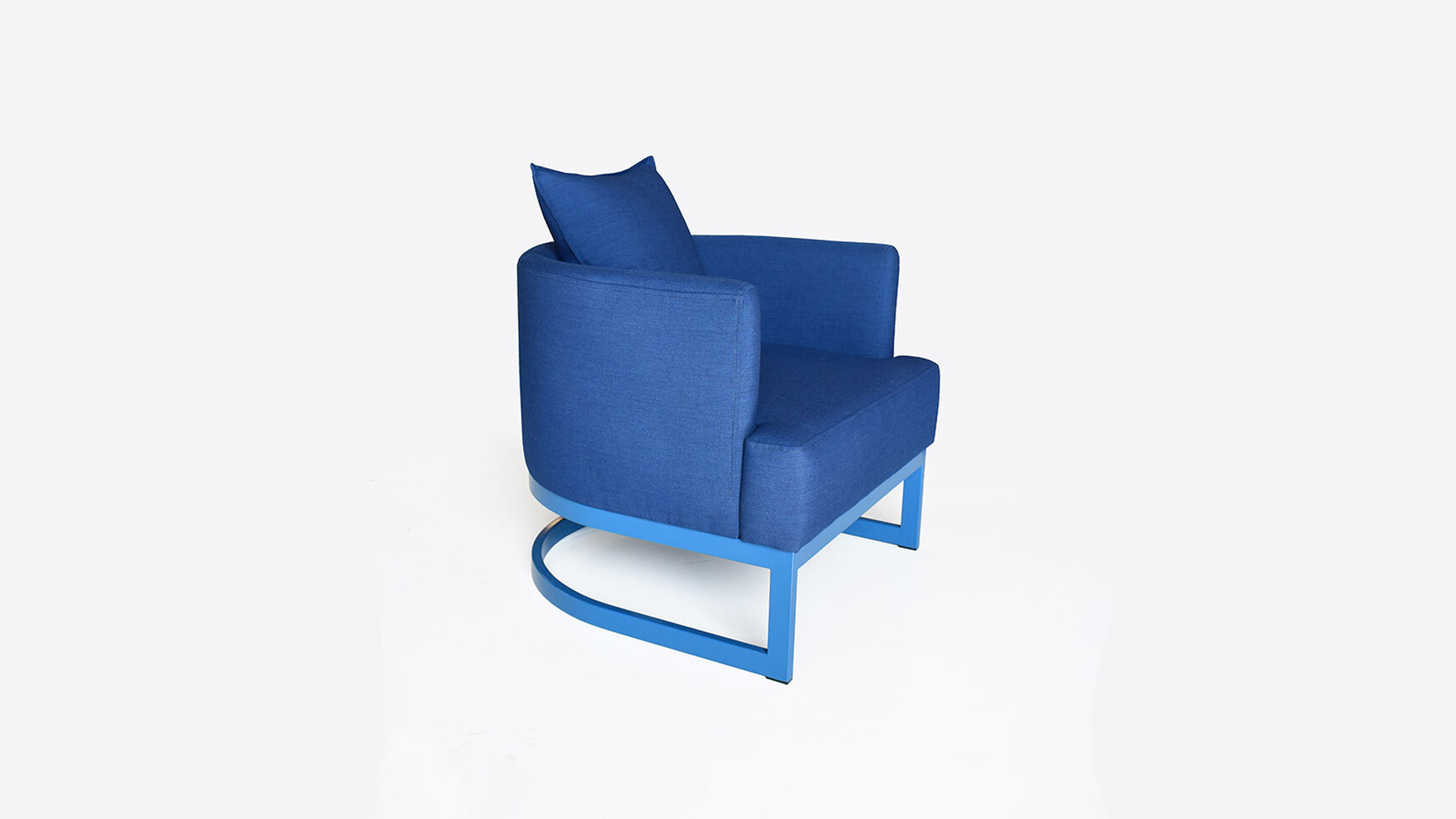 OB&B Grace Lounge Chair Blue Upholstery Blue Base Family Image