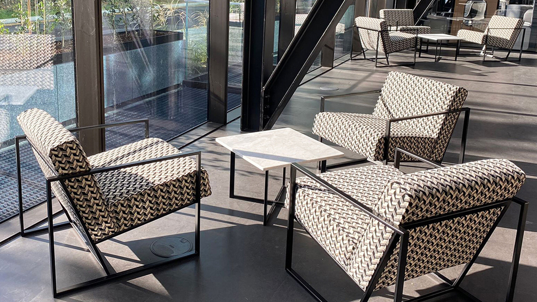 OB&B Audrey Lounge Chairs In Office Setting