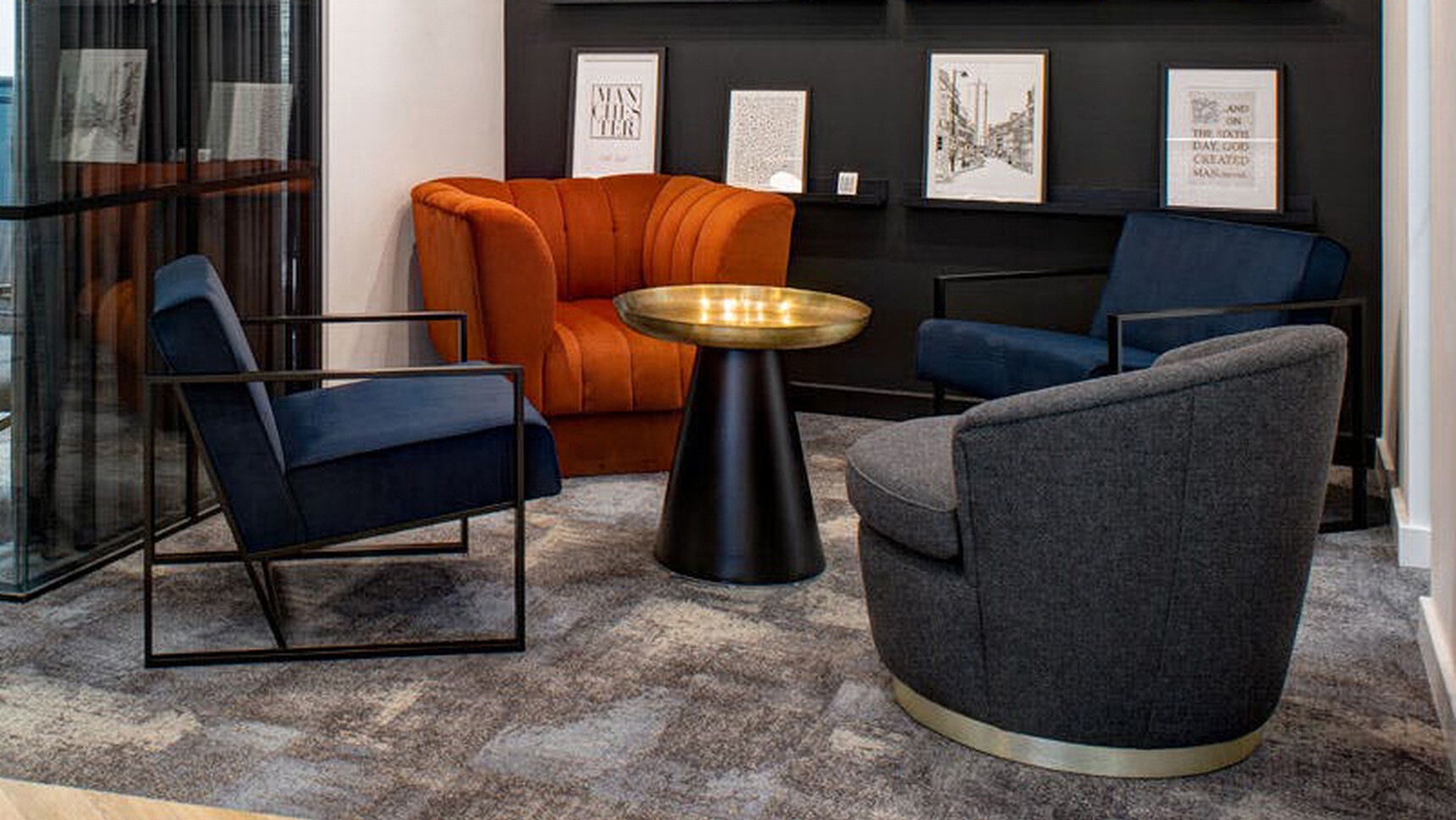 OB&B Audrey Lounge Chair In Office Setting