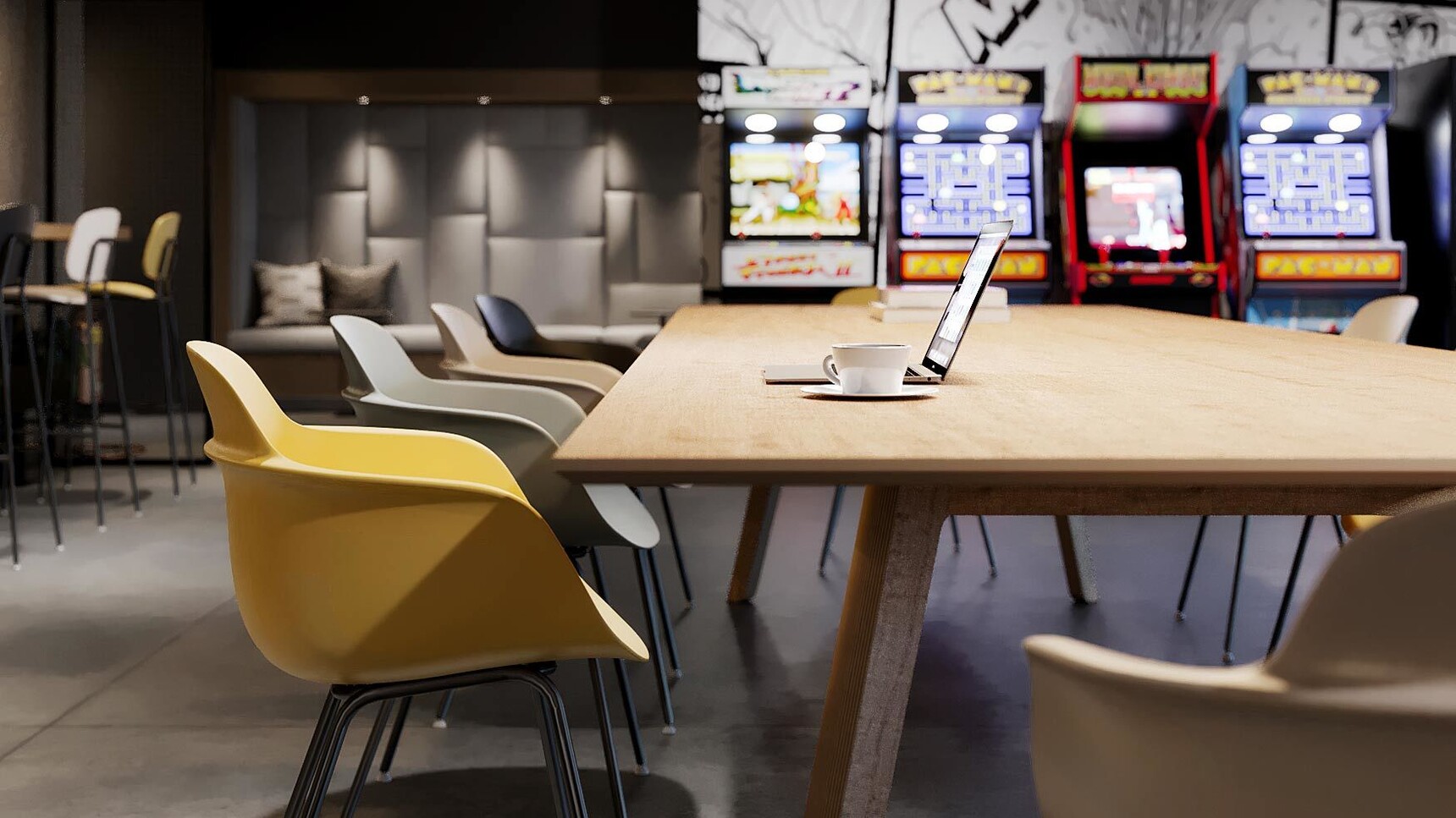 Connection Luna Work Café Chairs With Four Leg Bases Detail Image