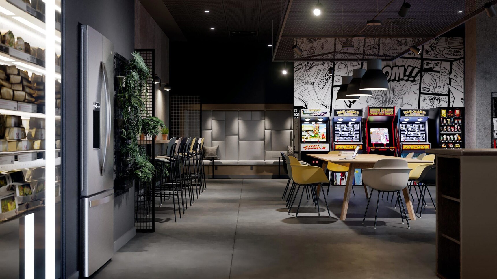 Connection Luna Work Cafe Chairs With Four Leg Bases In Office Environment