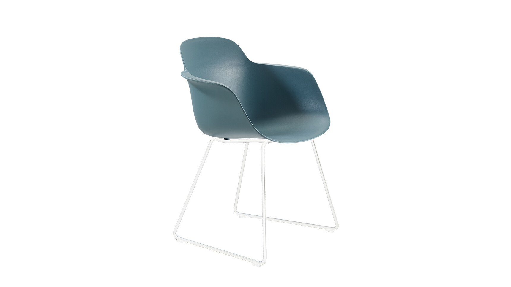 Connection Luna Work-Cafe Chair With Sled Base White Finish Family Image