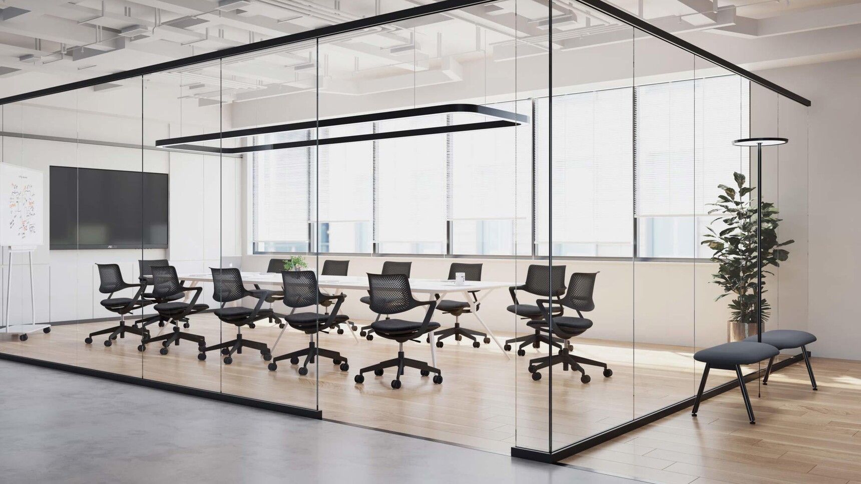 Verco Emma Meeting Chairs Black Frames In Office Environment