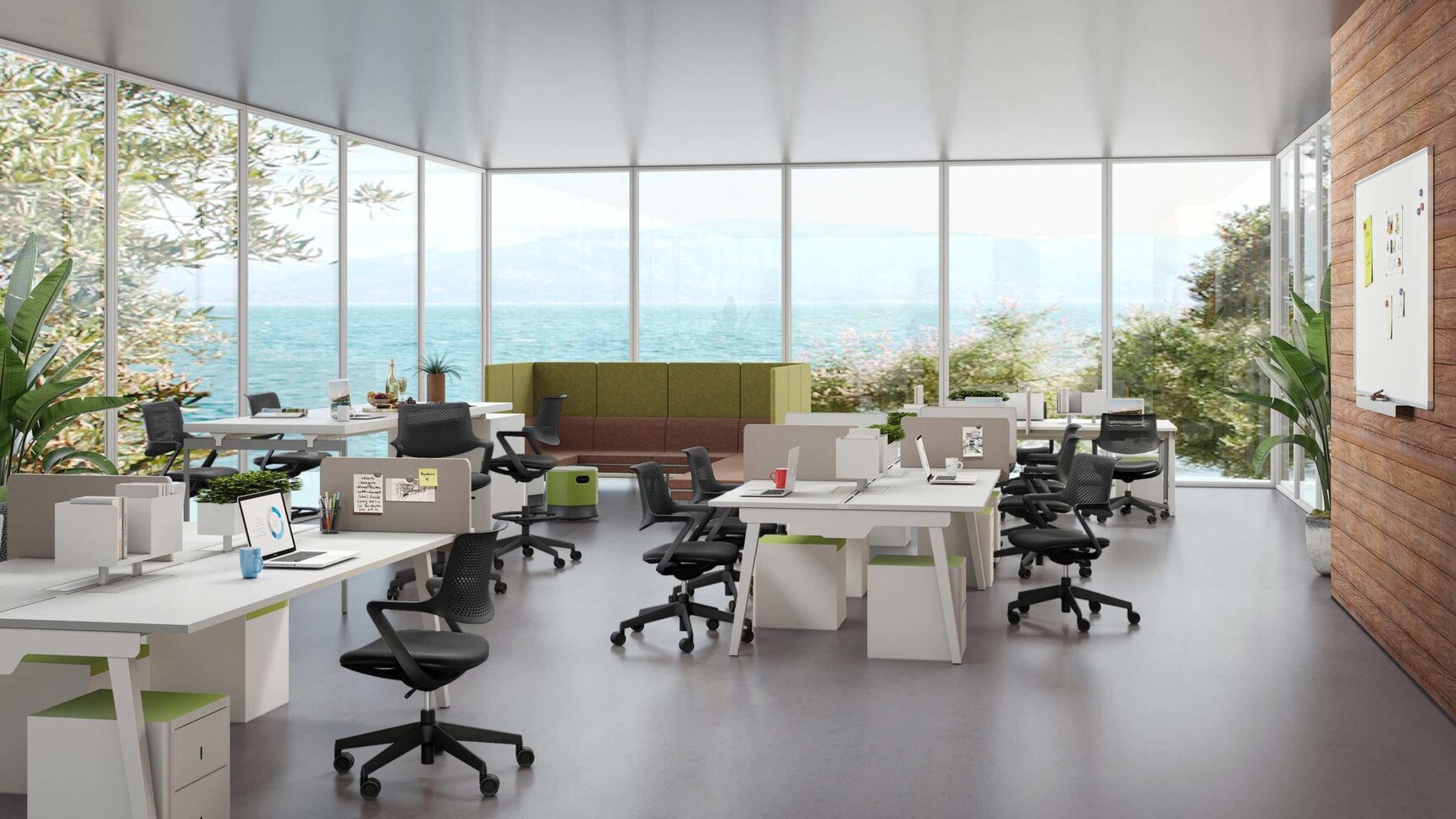 Verco Emma Meeting Chairs Black Frames In Office Setting