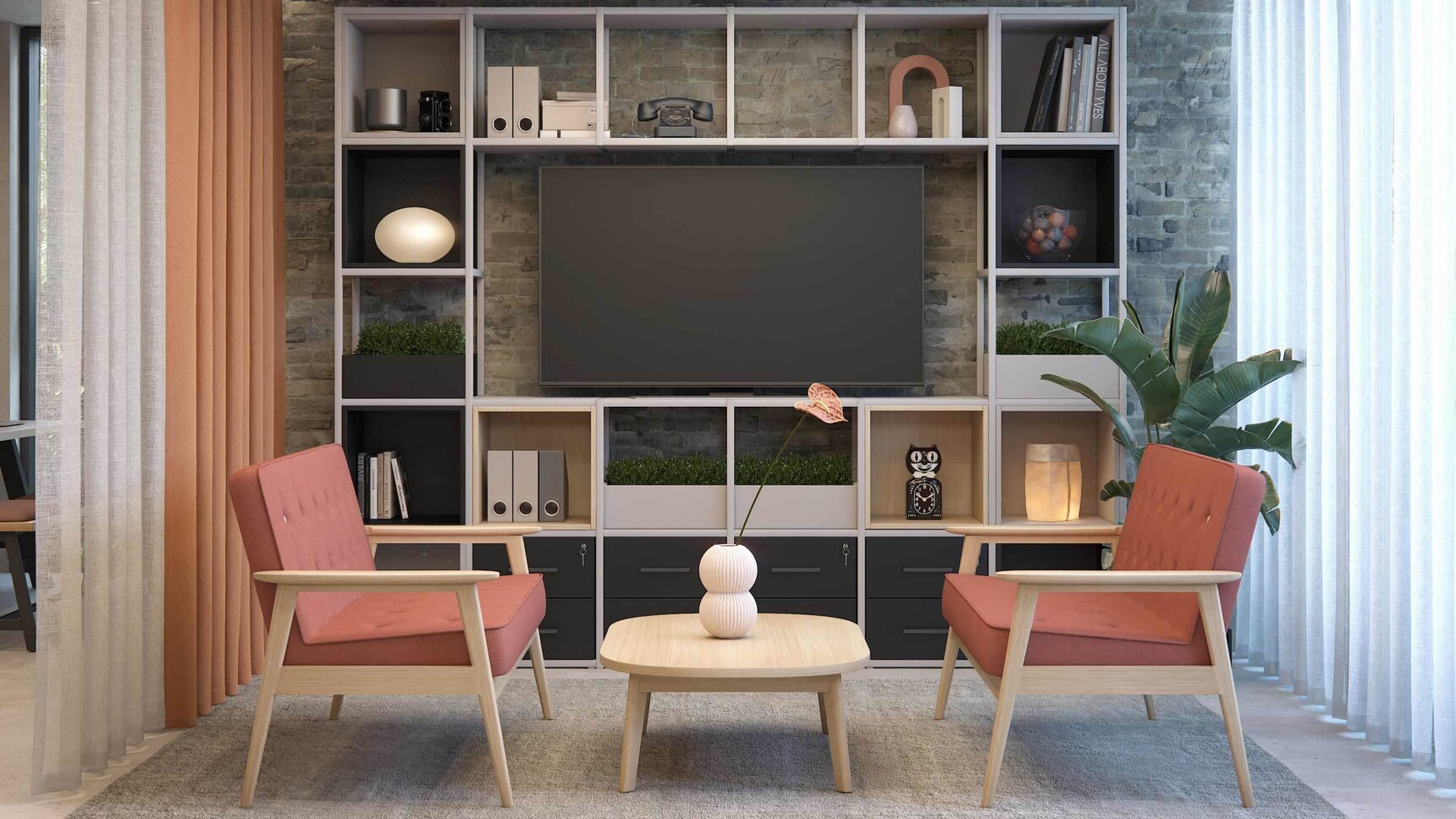 Elite Office Furniture Cubeform Grey Finish In Office Setting