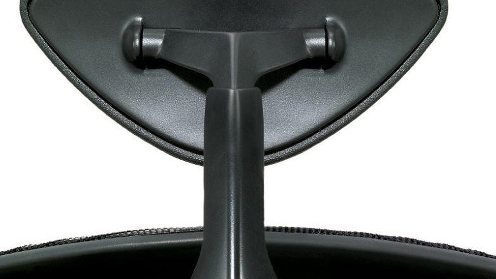 Okamura Contessa II Mesh Seat & Back Office Chair Showing Headrest In Black Finish Detail Image