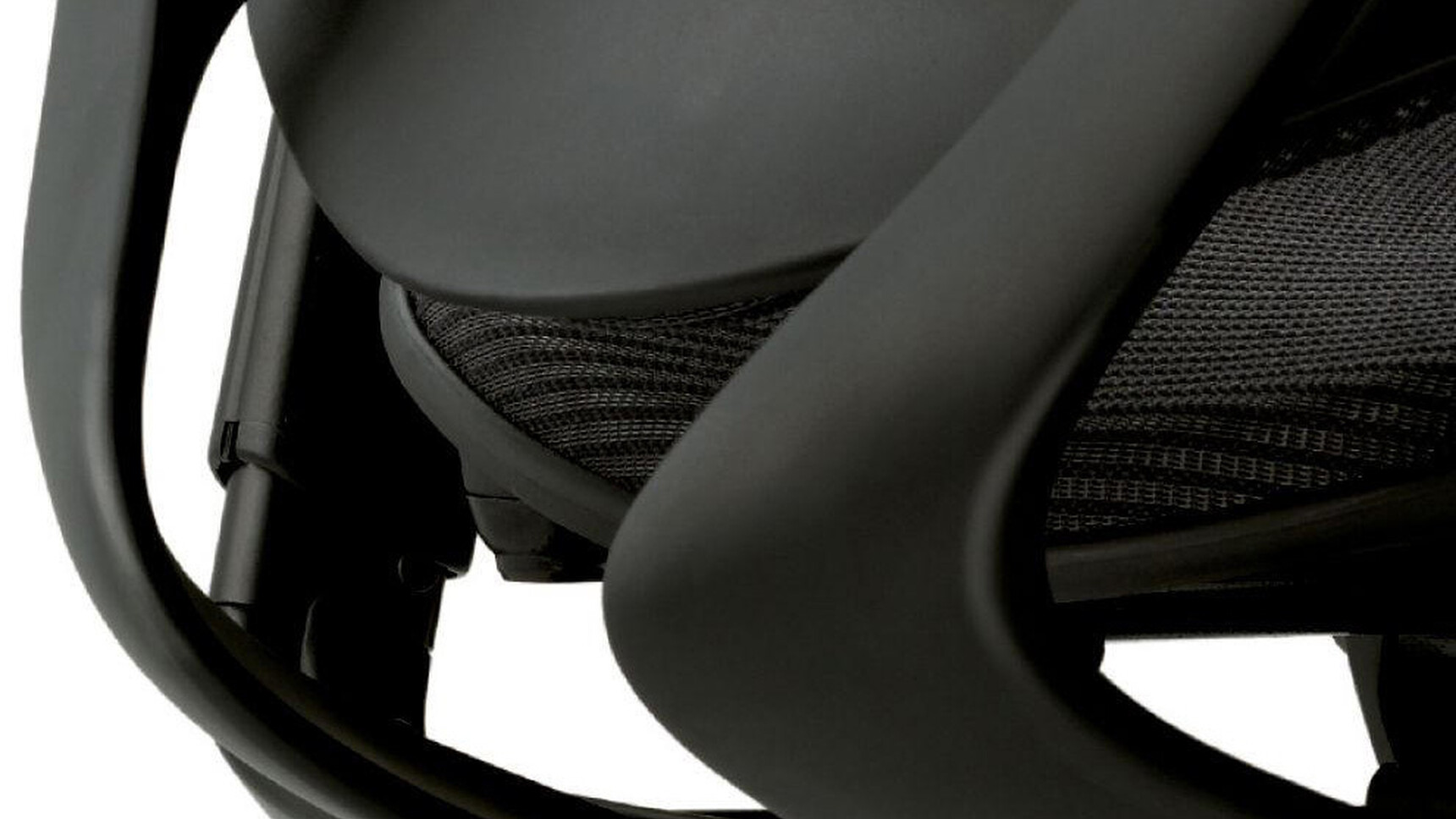 Okamura Contessa II Mesh Seat & Back Office Chair Showing Black Frame And Additional Lumbar Support Detail Image