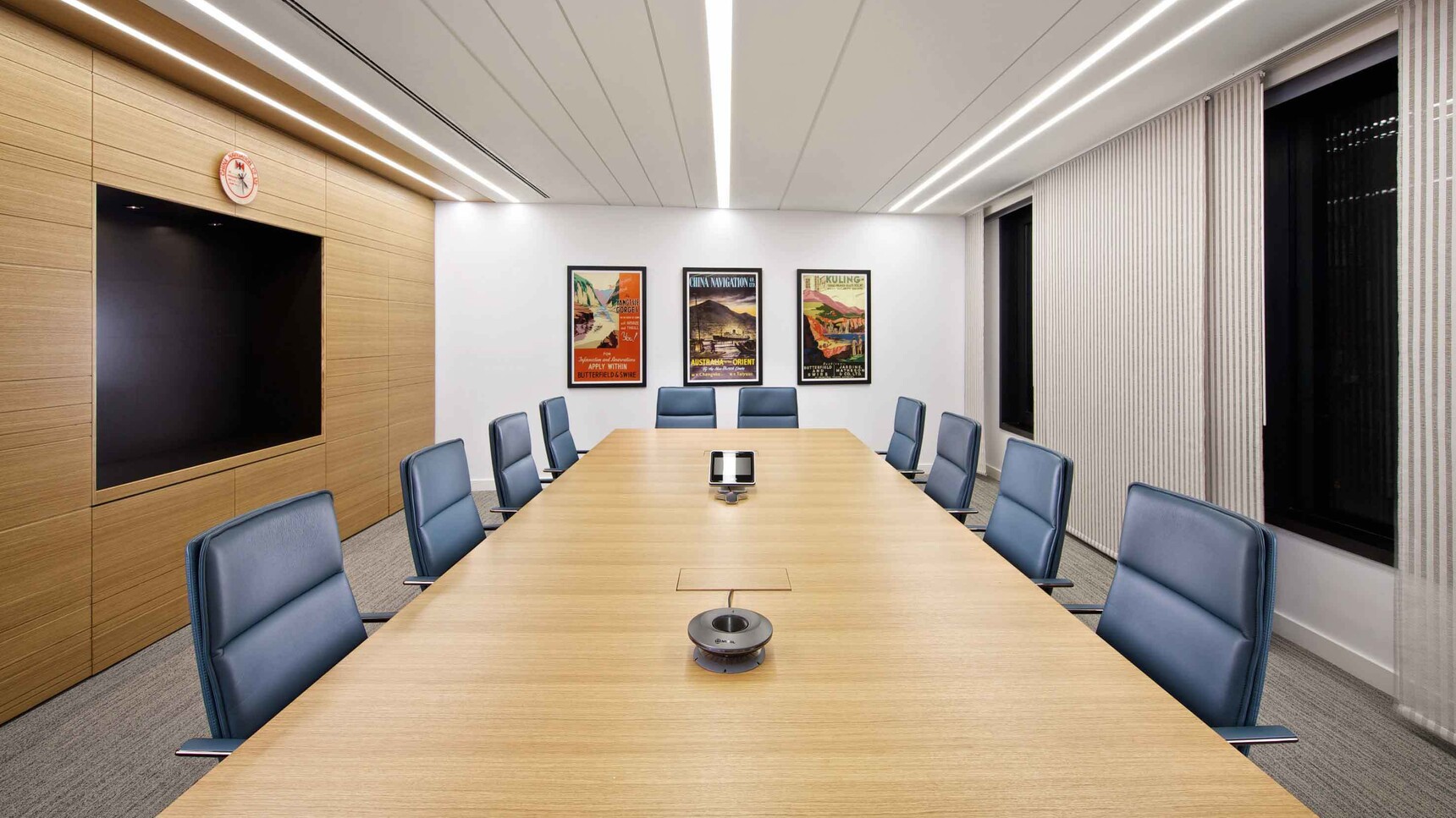 Workbench Loop Rectangular Conference Table Oak In Office Environment