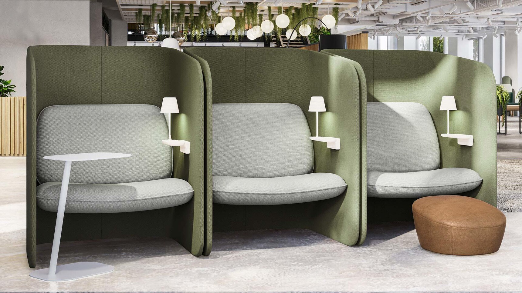 Boss Design Lina Laptop Table White Finish In Office Setting