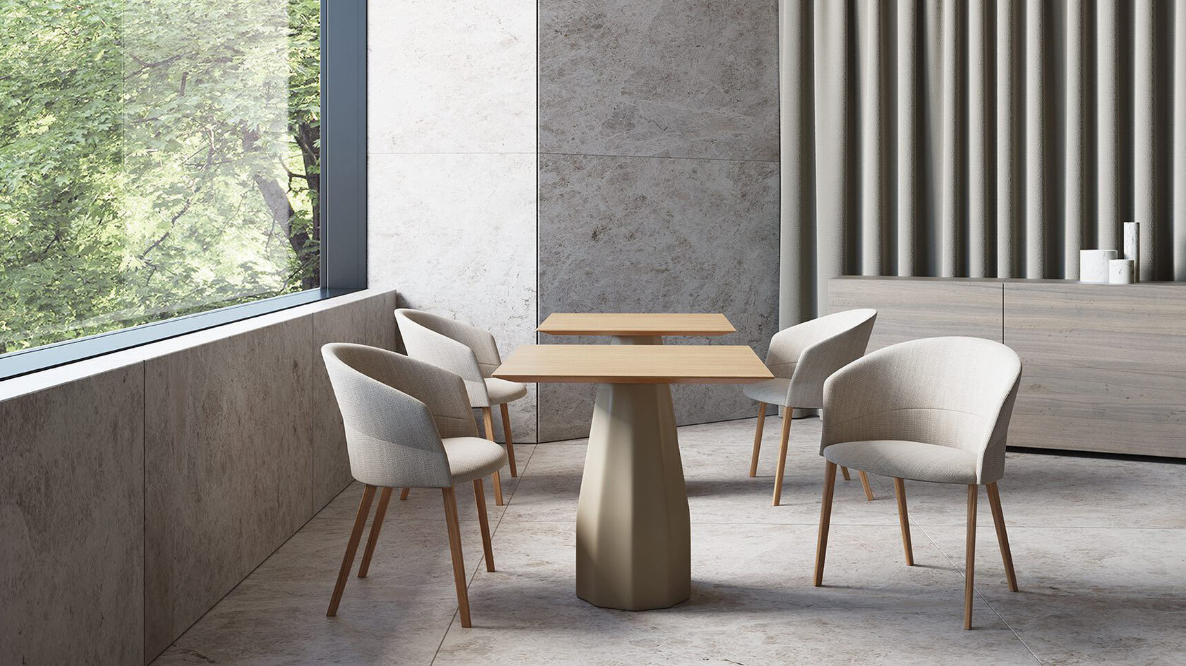 Viccarbe Burin Square Meeting Table | Hunts Office Viccarbe Burin Square Meeting Table | Hunts Office