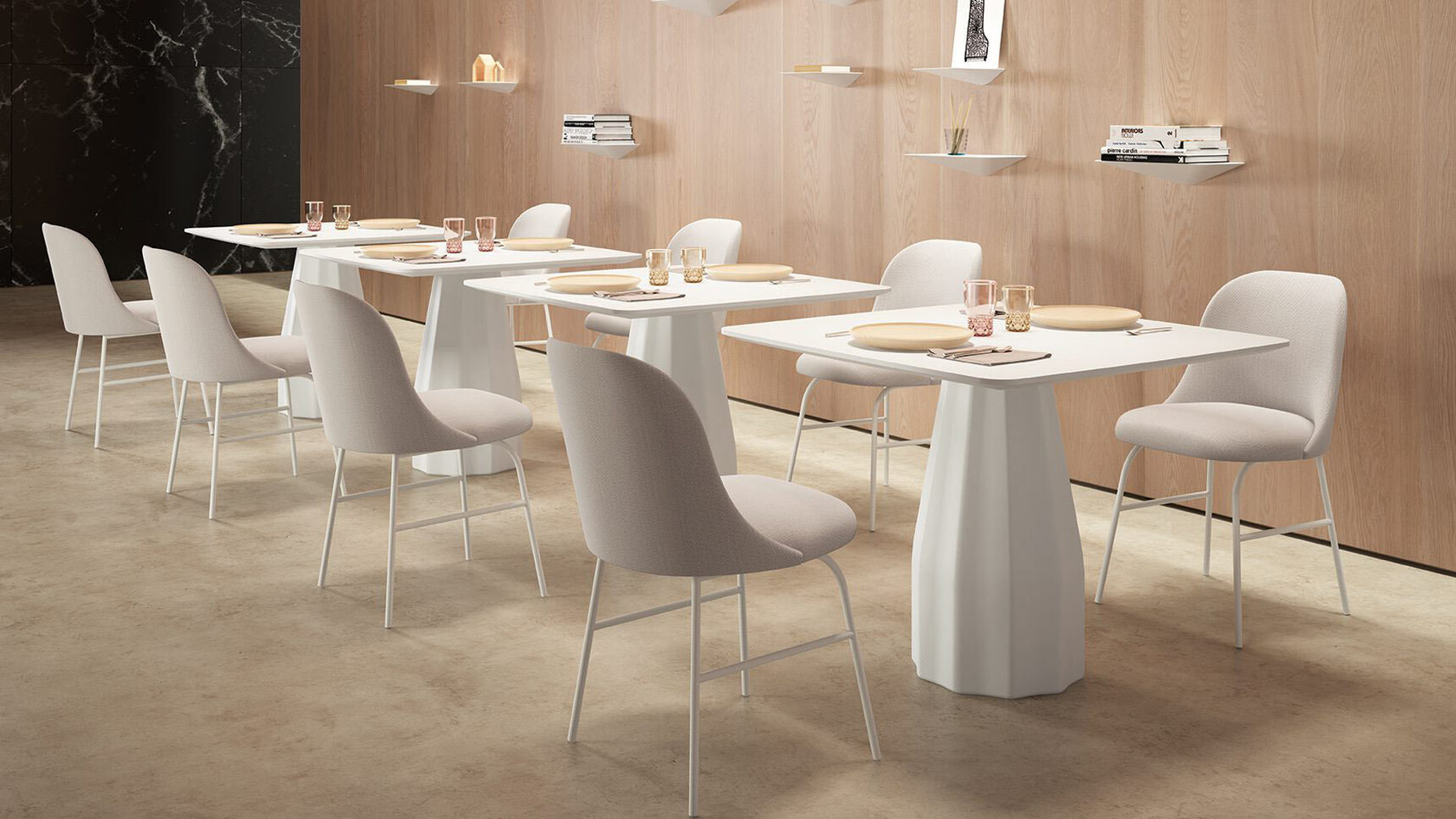 Viccarbe Burin Square Meeting Table In Office Environment