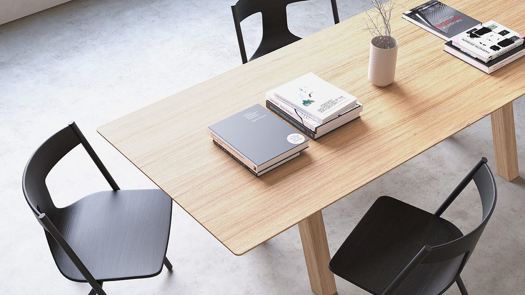 Viccarbe Quadra Meeting Chairs Black Finish Family Image