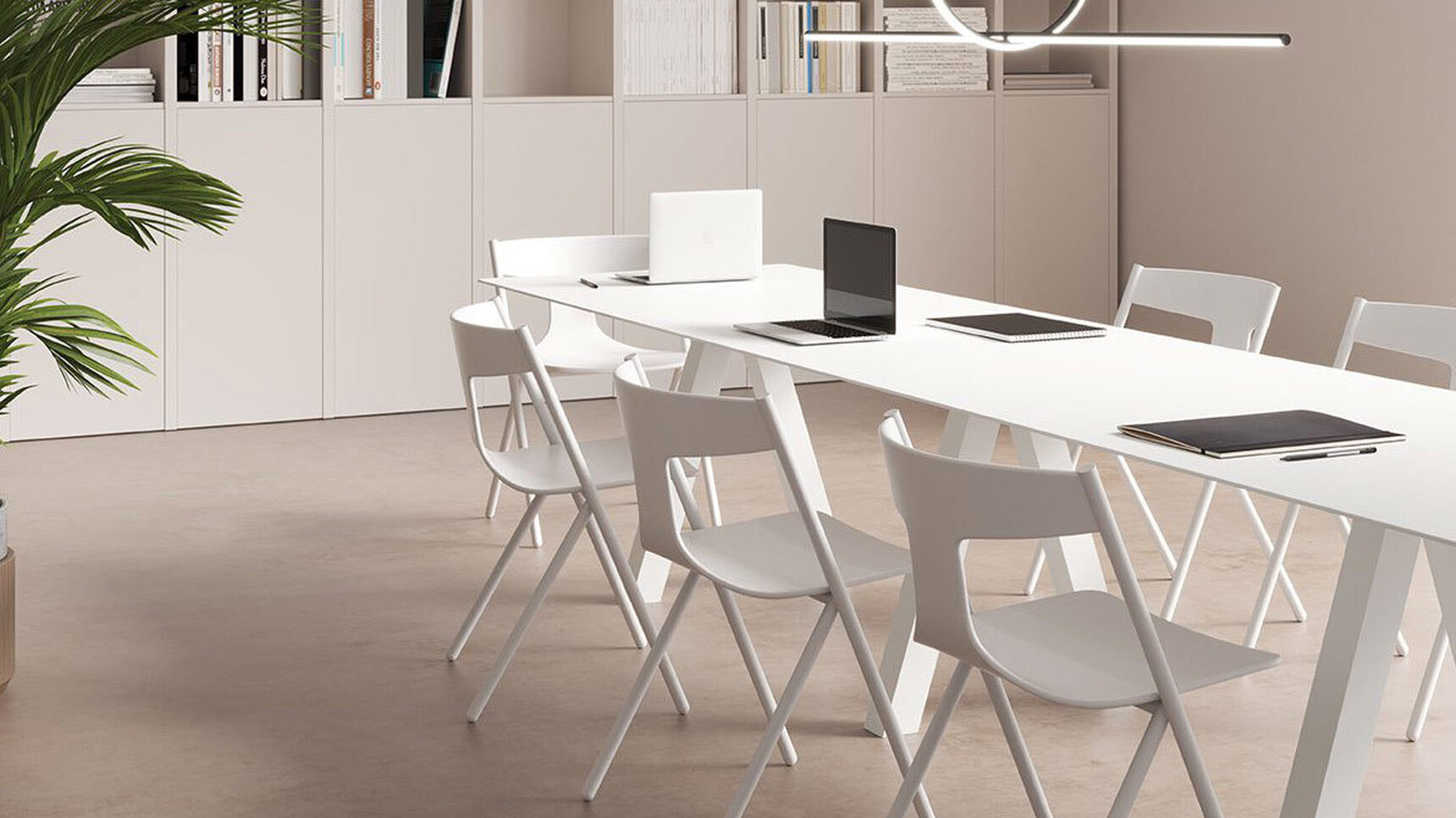 Viccarbe Quadra Meeting Chair White Finish Family Image