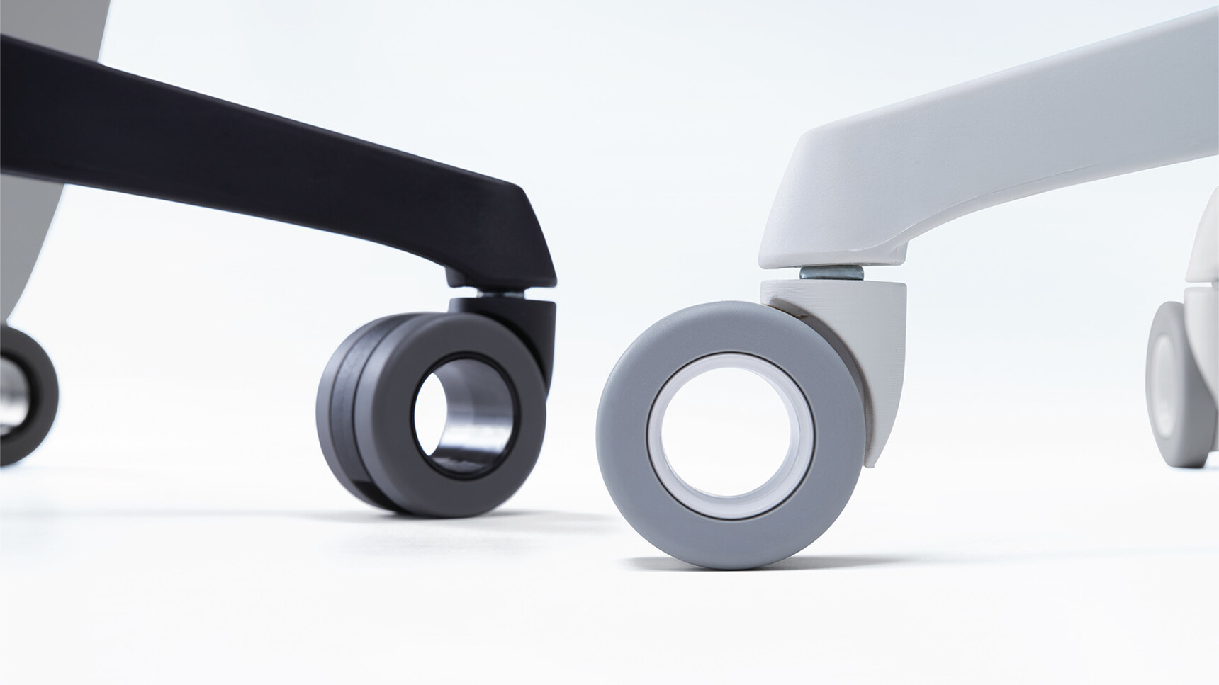 Okamura Cynara Grey Black Chairs Detail Image