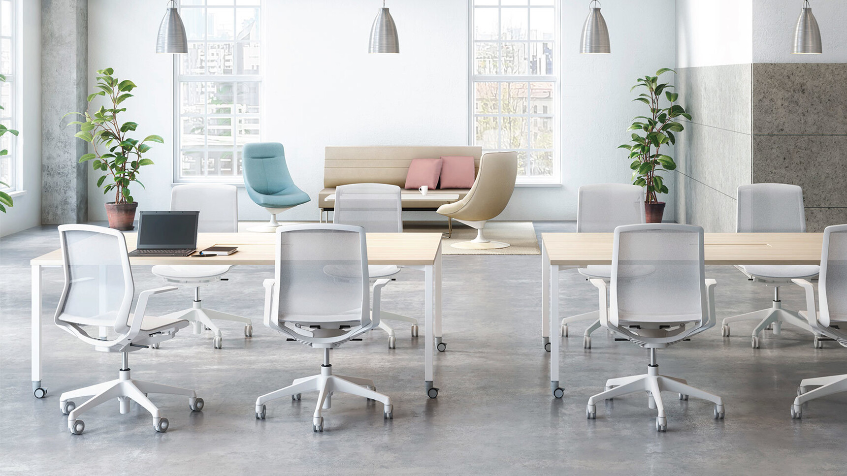 Okamura Cynara Office Chair White Hunts Office