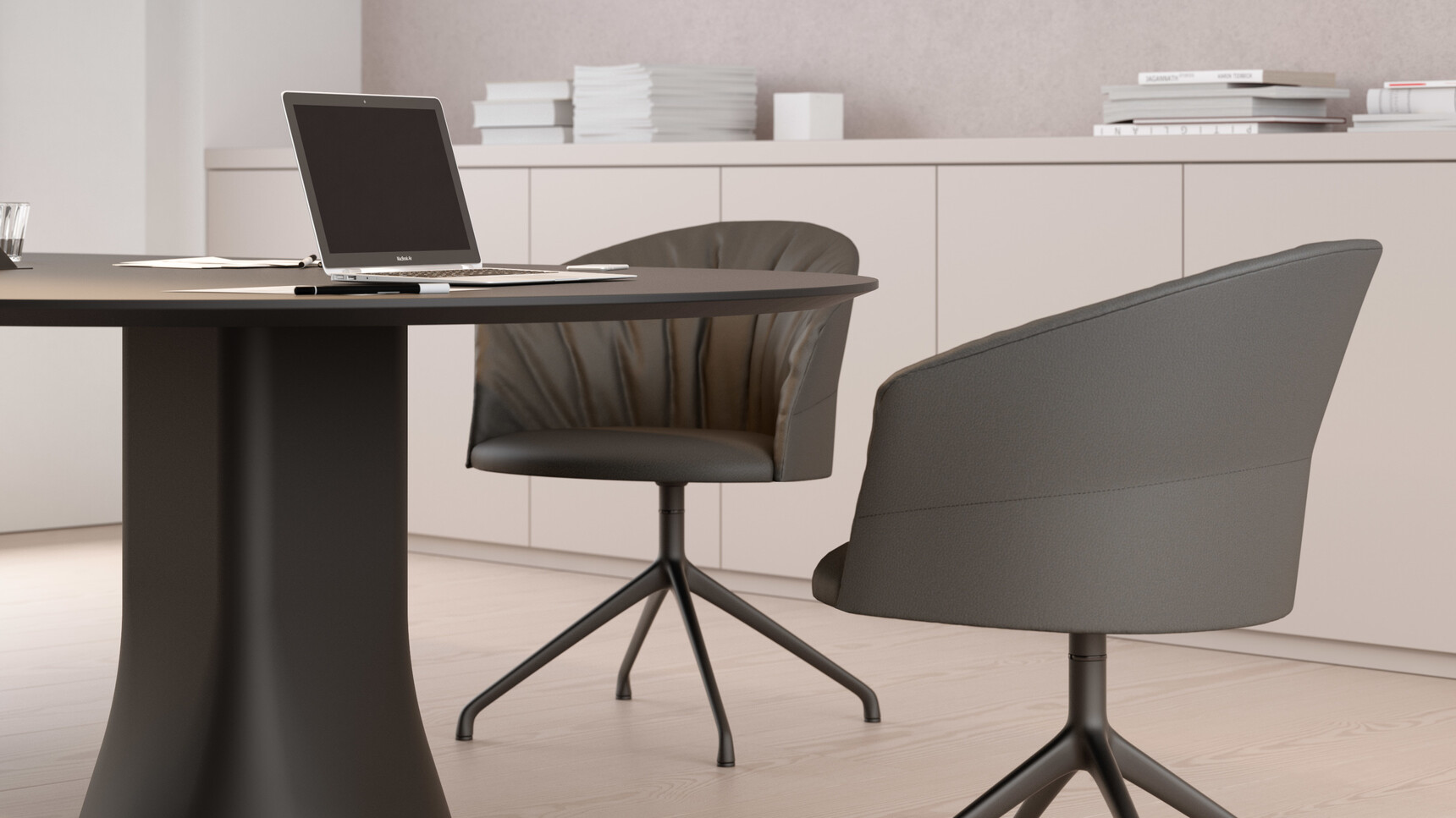 Viccarbe Cambio Black Finish Two Chairs Detail Image