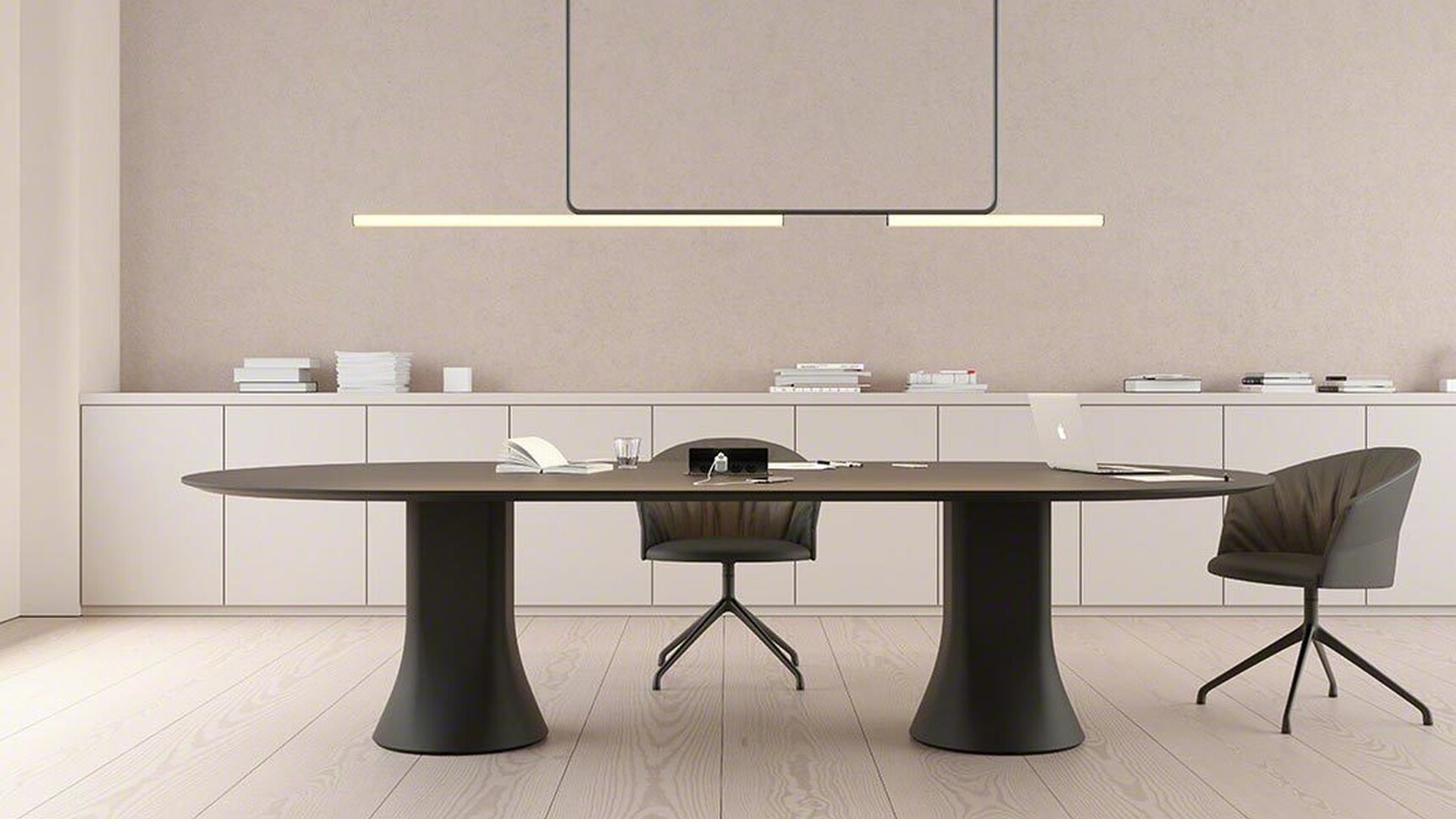 Viccarbe Cambio Meeting Table Black Finish Family Image