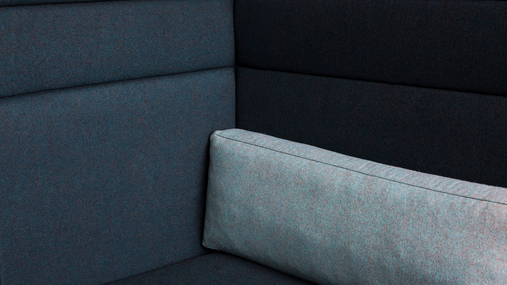 Boss Design Arthur Cityscape With Dark Grey Blue Upholstery And Grey Cushion Detail Image