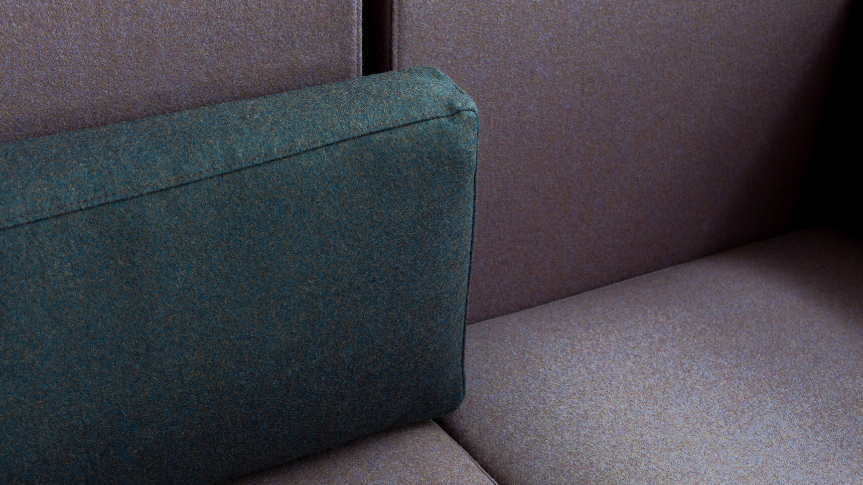 Boss Design Arthur Cityscape With Dark Grey Blue Upholstery And Green Cushion Detail Image