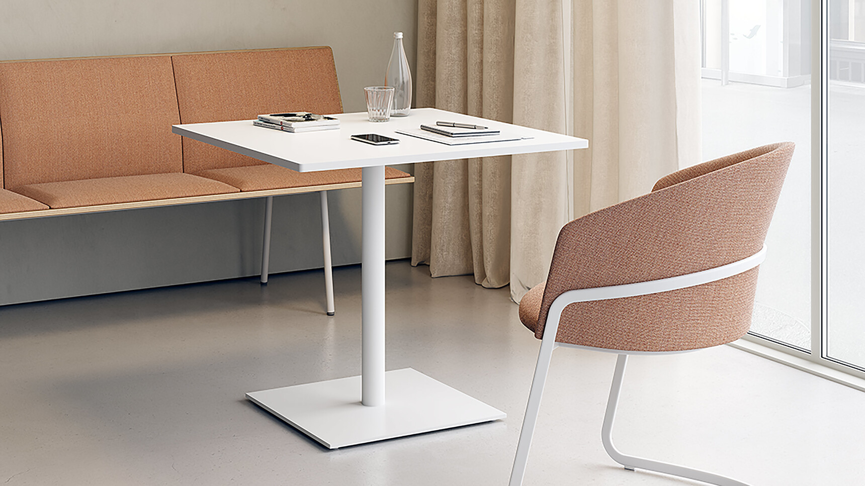 Viccarbe Stan Meeting Table White Finish Family Image