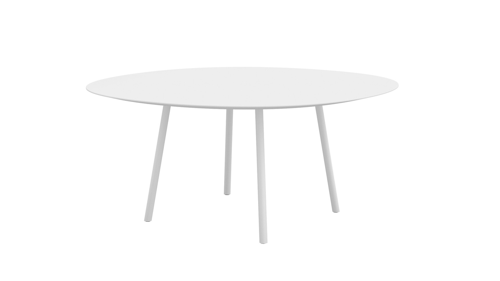 Viccarbe Maarten Circular Meeting Table White Finish Family Image