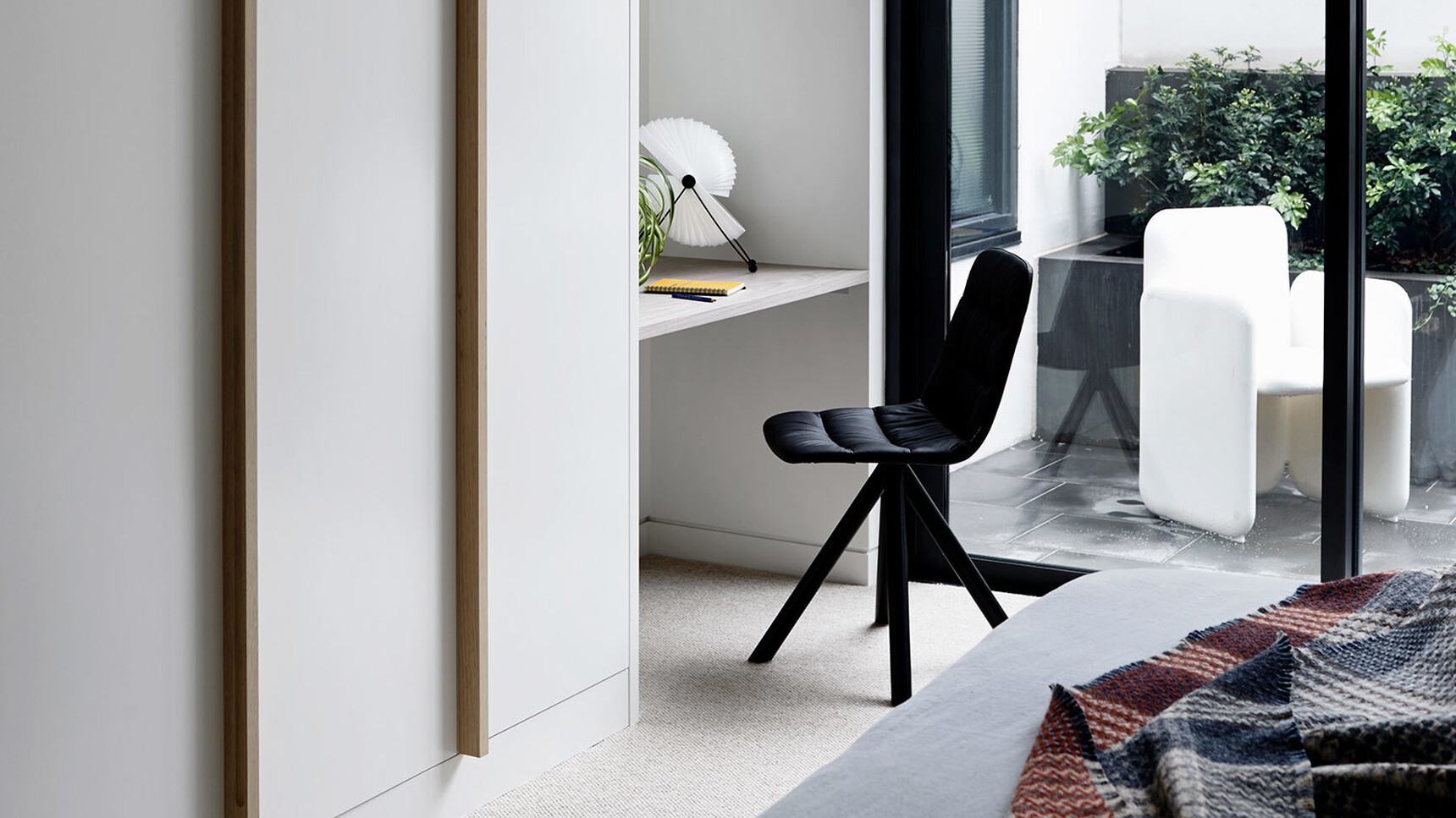 Viccarbe Maarten Soft Upholstered Chair With Metal Swivel Base Black Base Family Image