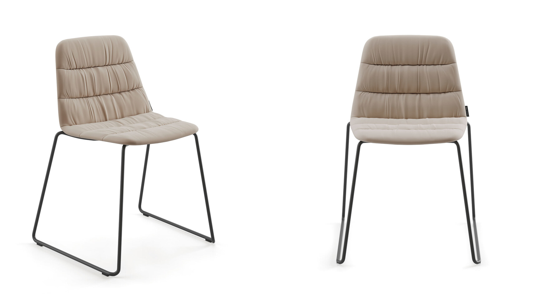 Viccarbe Maarten Soft Upholstered Chair With Sled Base Family Image