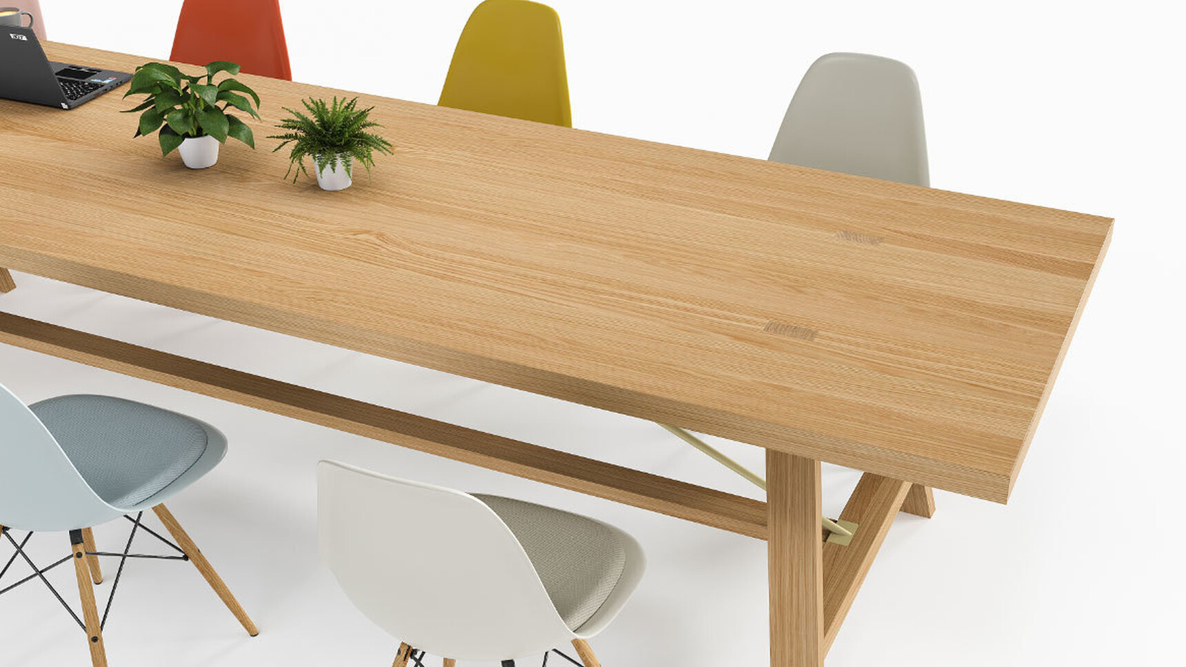 Workbench Whitchurch Rectangular Conference Table With Chairs At Table Detail Image