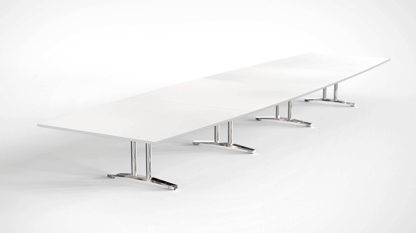 Workbench Air Barrel Table Chrome Laminate White Family Image