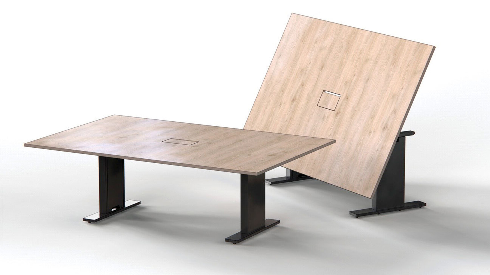 Workbench Sutton Flip Top Tables One Flipped Family Image