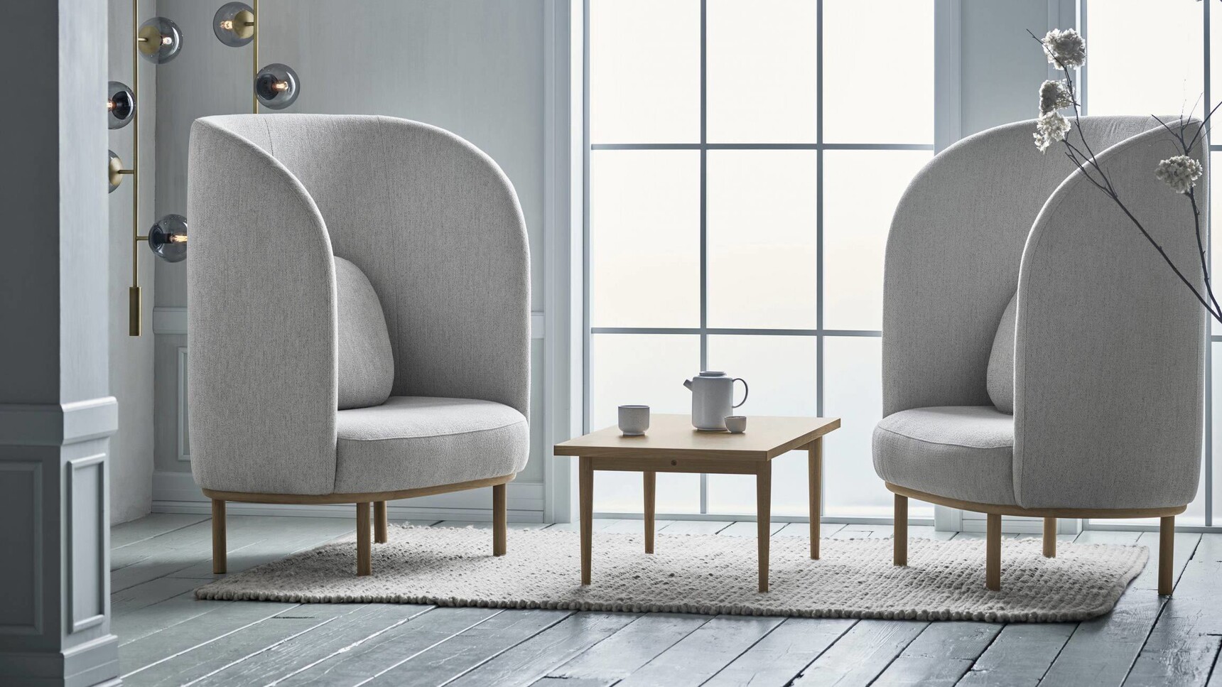 Bolia Fuuga Nesting Armchairs In Office Setting
