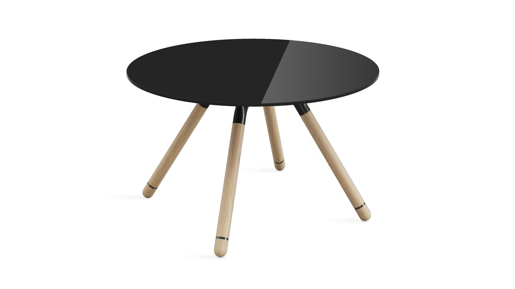 Coalesse Potrero415 Round Meeting Table Black Top Wood Base Family Image