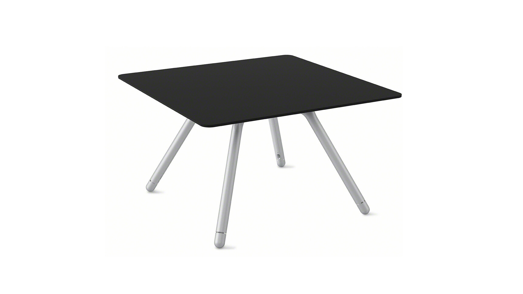 Coalesse Potrero415 Square Meeting Table Black Top Silver Legs Family Image