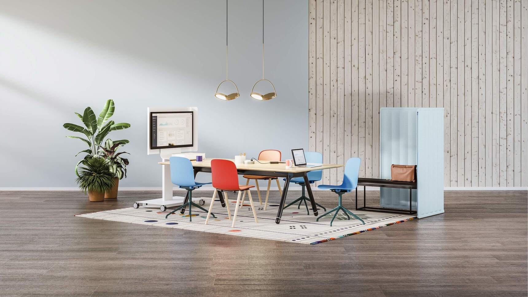 Coalesse Potrero415 Rectangular Meeting Table In Office Setting