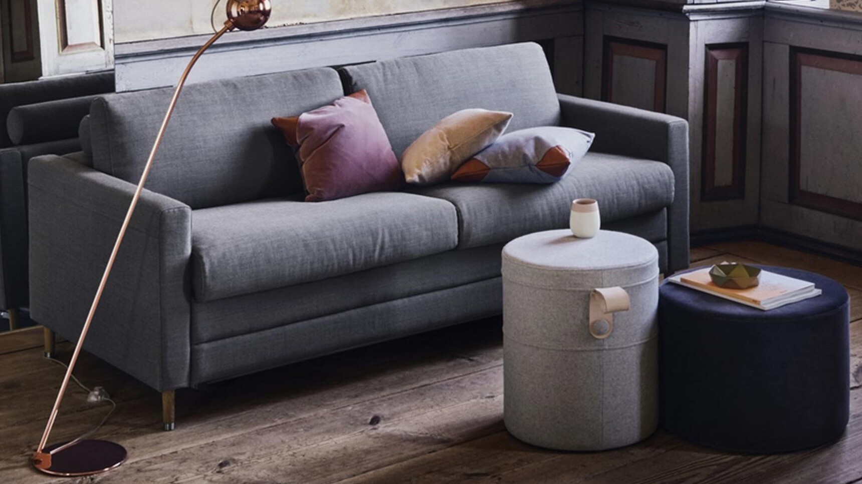 Bolia Grab Pouffe Small With Sofa Family Image