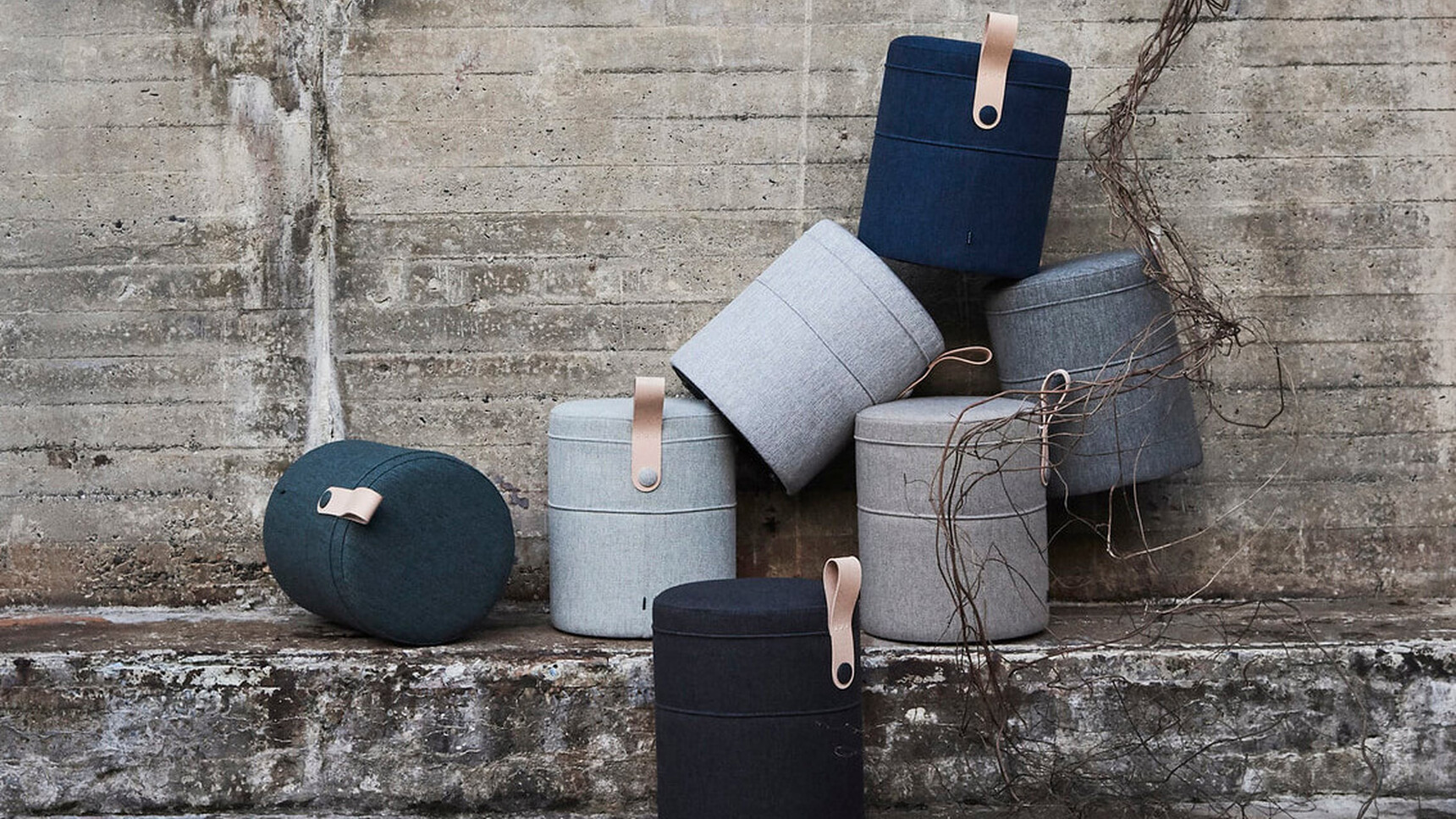 Bolia Grab Pouffes Small Group Family Image