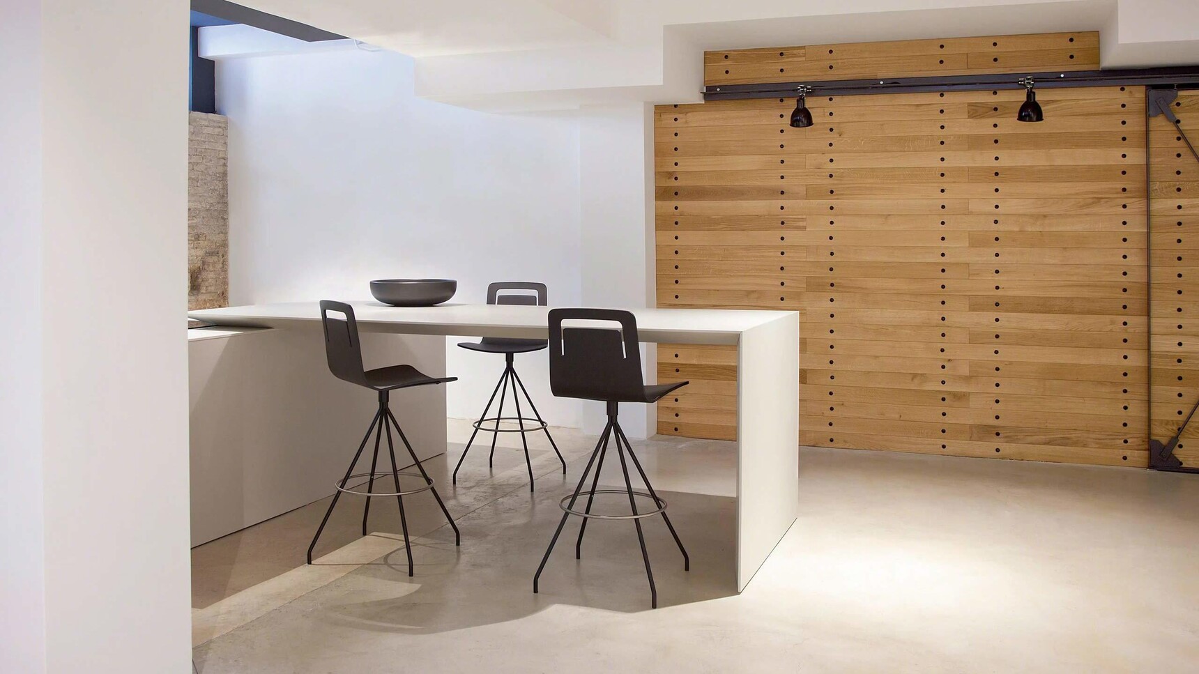 Viccarbe Klip Counter Stools In Office Setting