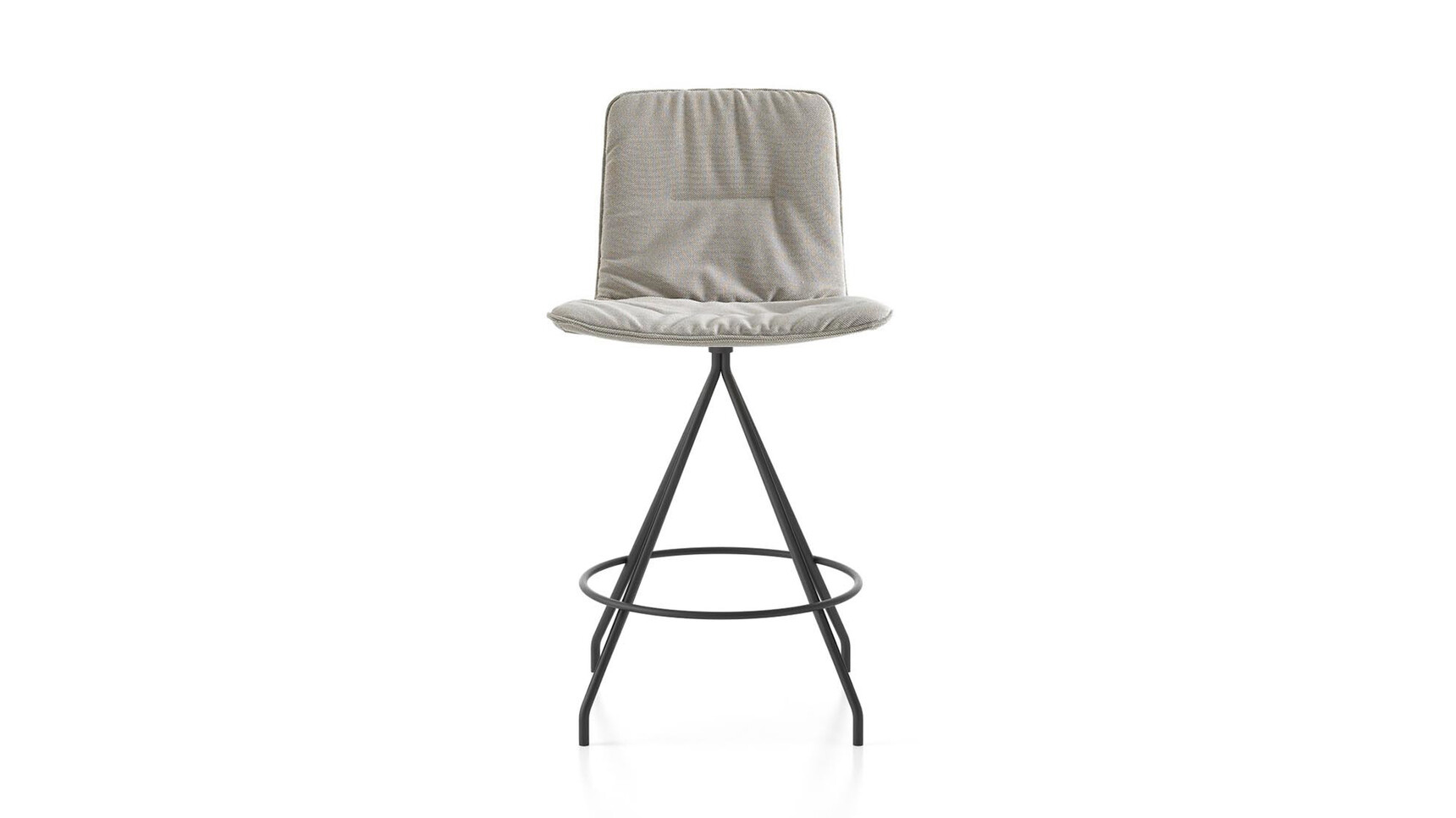 Viccarbe Klip Upholstered Counter Stool Front Family Image