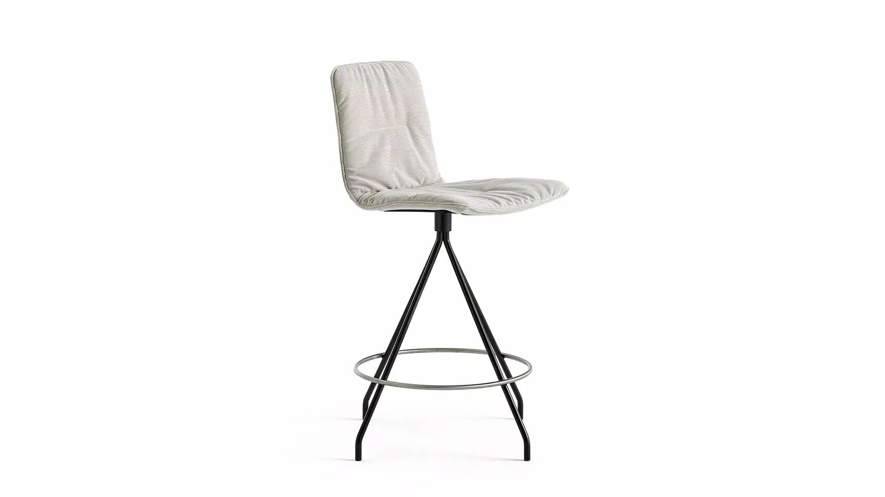 Viccarbe Klip Upholstered Counter Stool Front Quarter Family Image