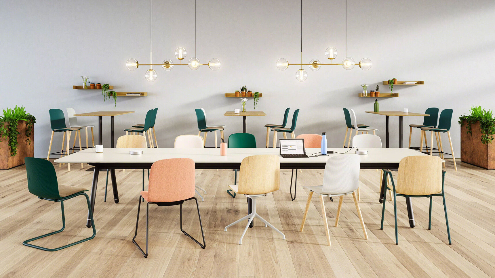 Steelcase Cavatina Meeting Chair Mix Of Bases In Office Setting