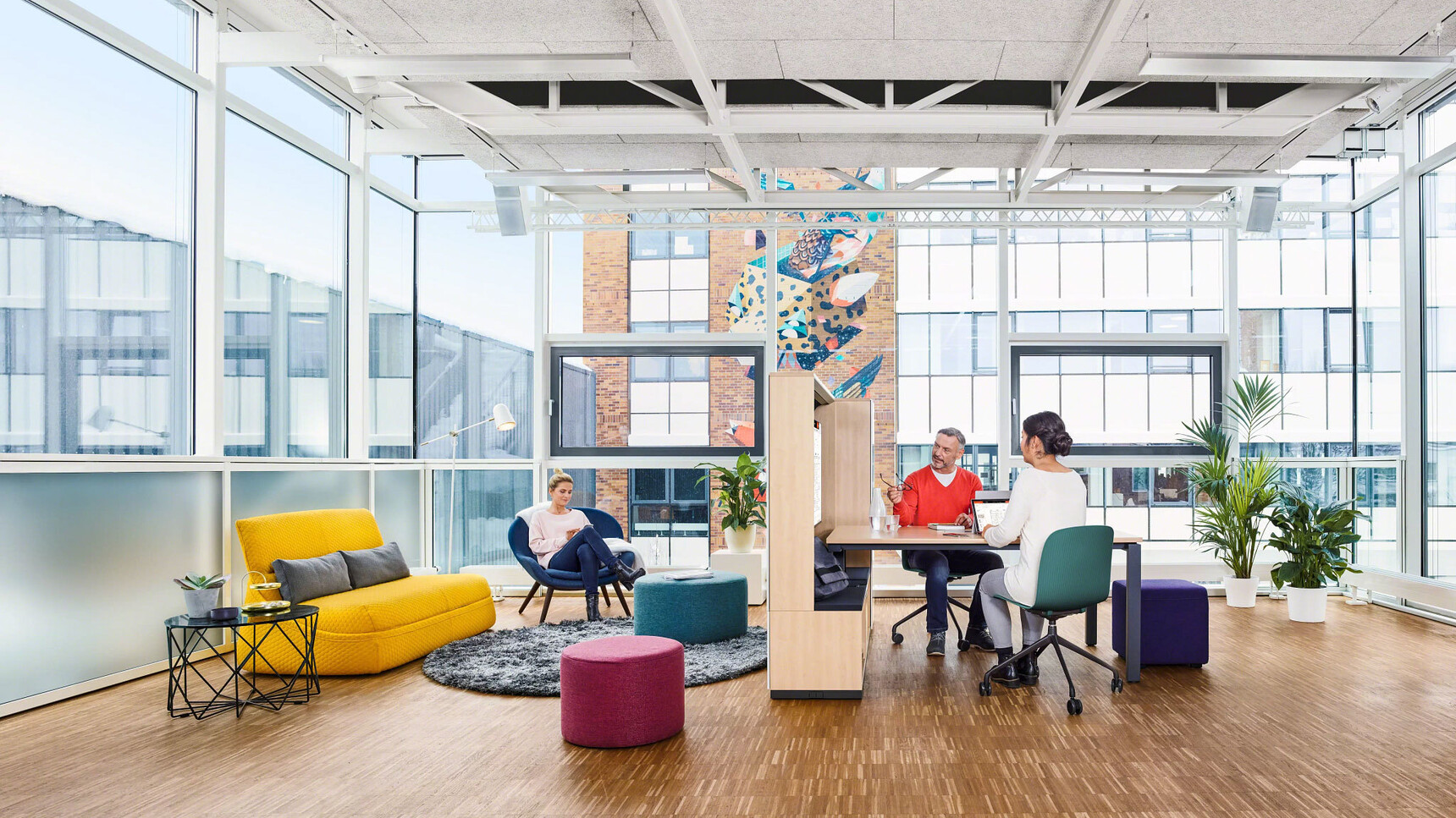 Steelcase Cavatina Meeting Chairs With Castors In Office Environment