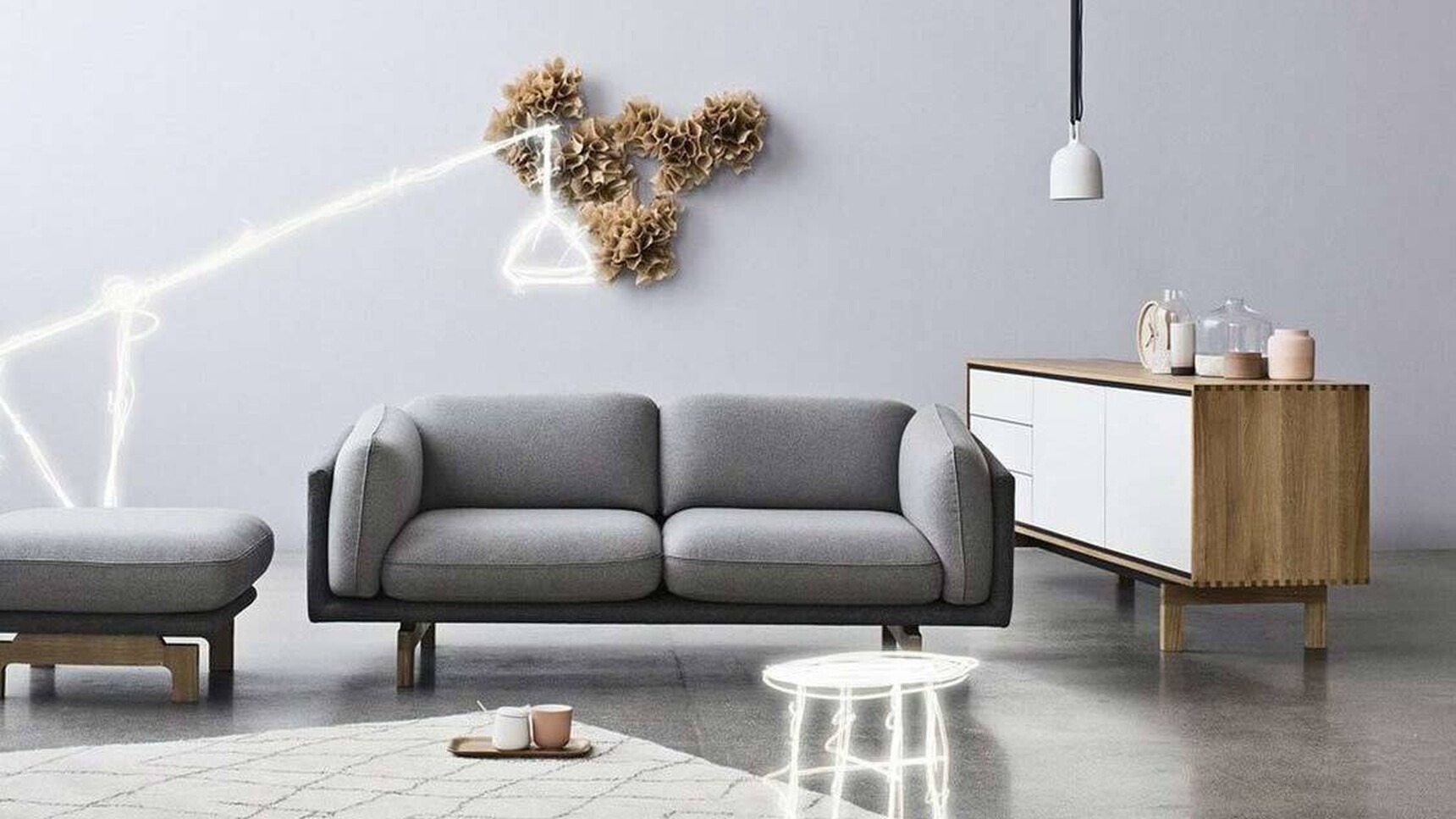 Bolia Floow Sideboard Large White Front In Office Setting