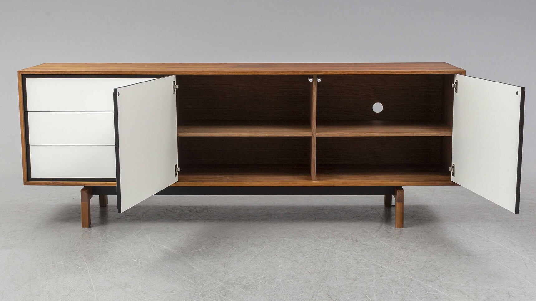 Bolia Floow Sideboard Large White Finish Front Oiled Oak Body Family Image