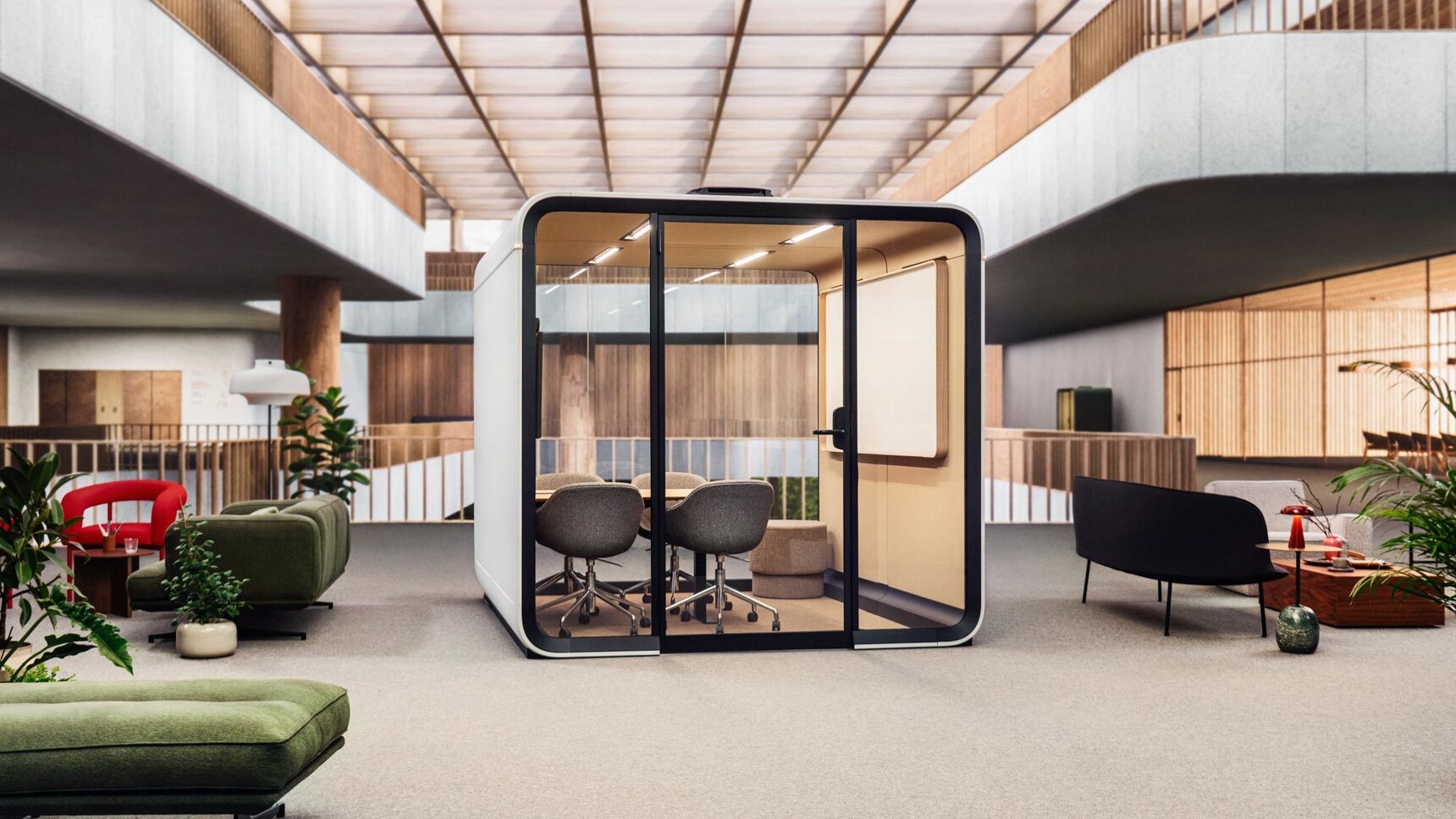 Framery Six White Finish Meeting Pod Family Image