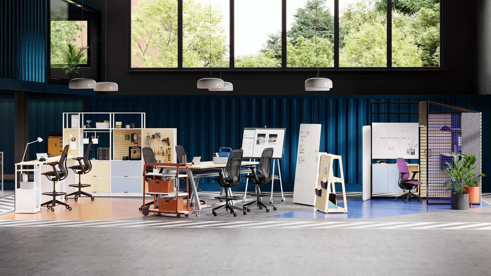 Steelcase Karman Draughtsman Office Chairs In Office Setting