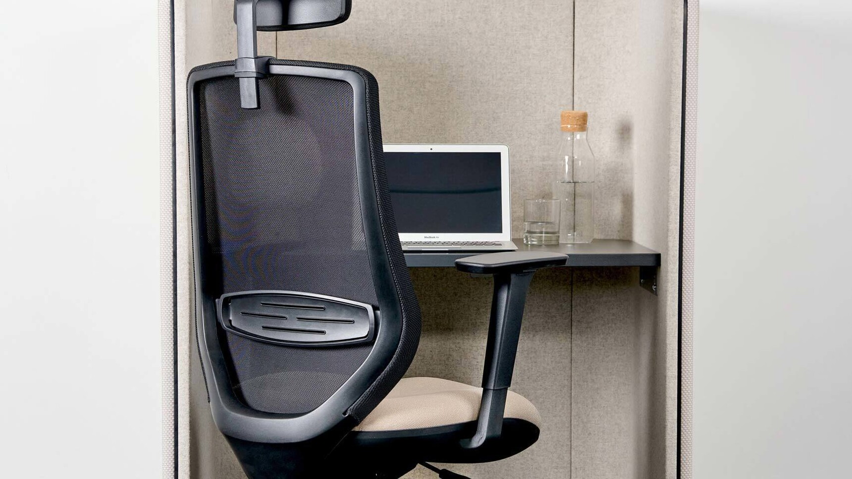 Ocee Four Design Emi Mesh Back Office Chair Black Mesh With Headrest At Desk