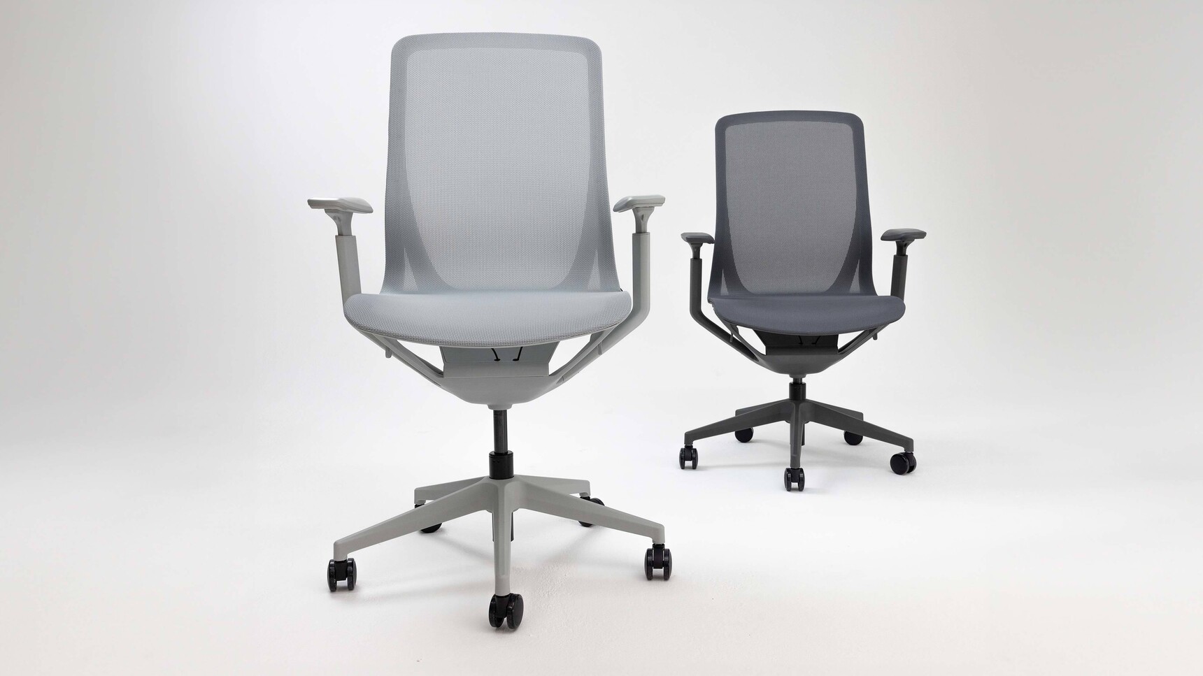 Haiken Hunt Mesh Back Office Chairs Grey Finishes Family Image