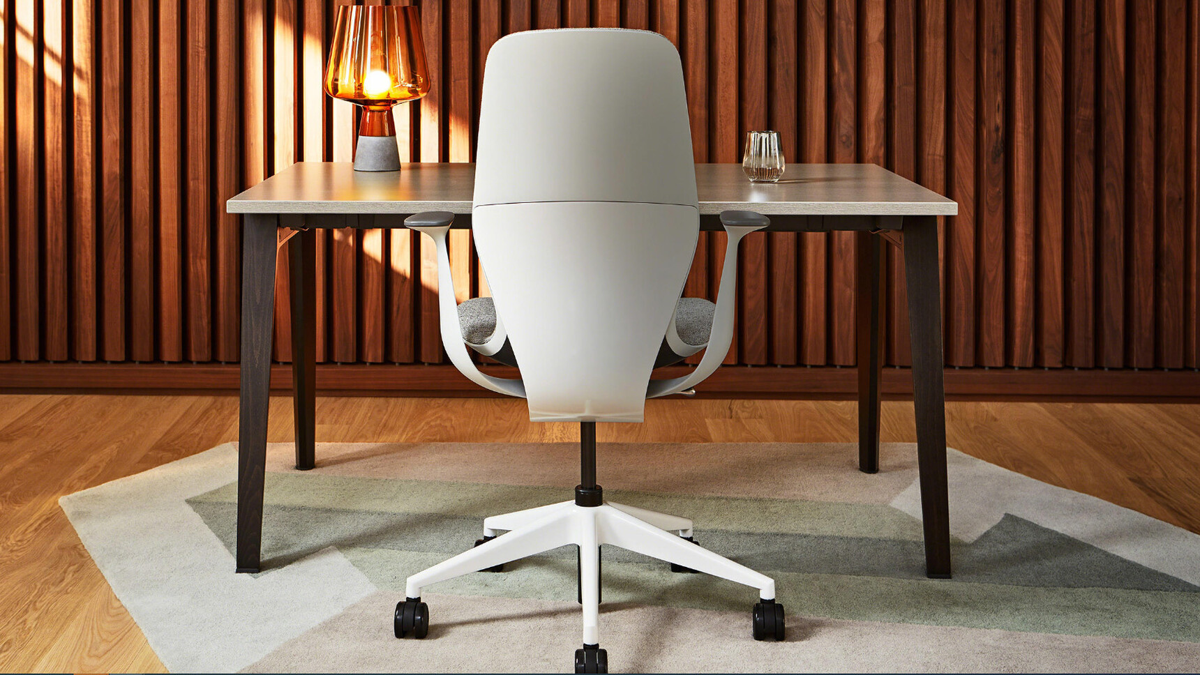 SilQ Upholstered Office Chair Home Edition Seagull At Desk