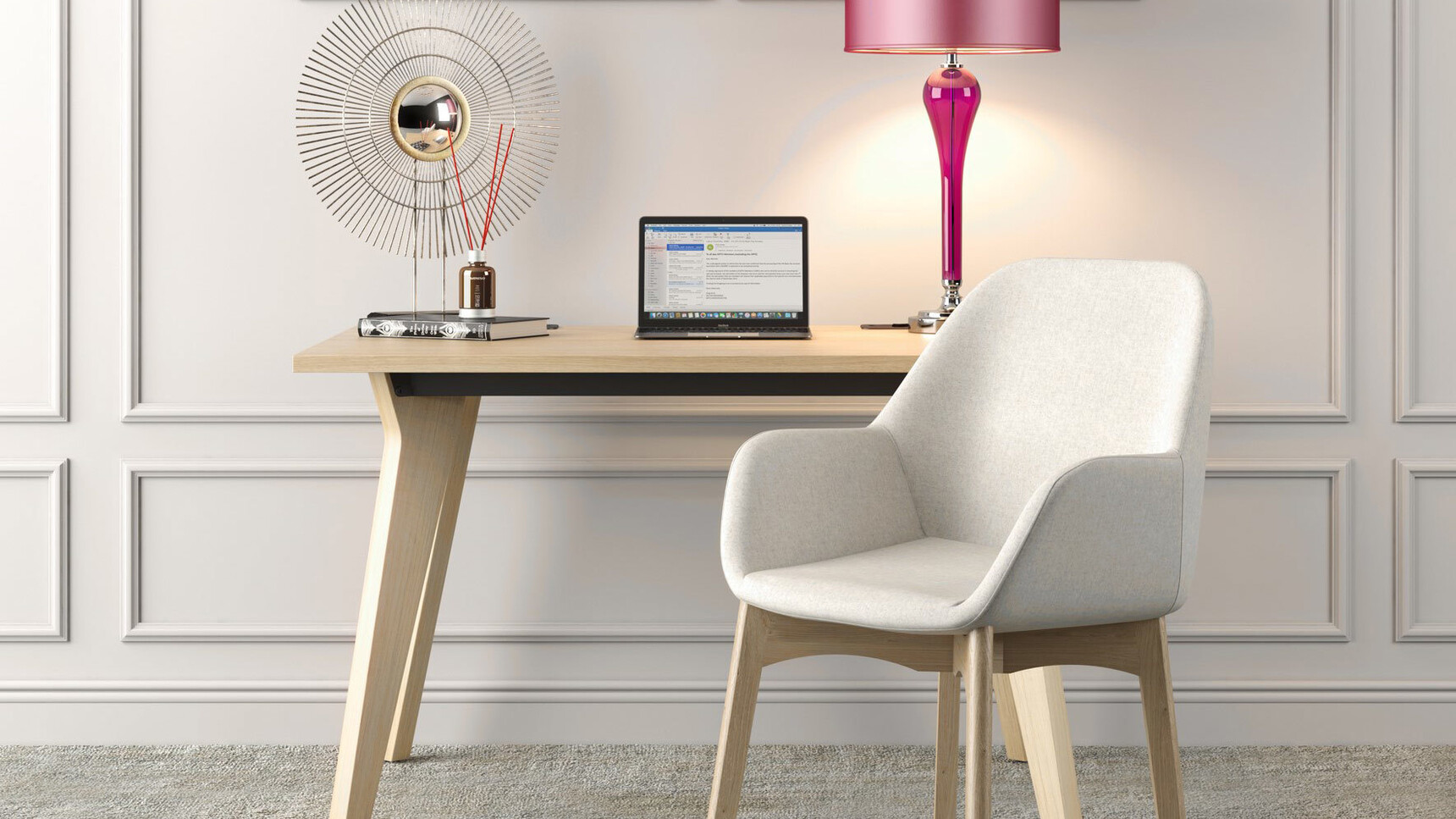 Elite Office Furniture Norden Meeting Chair With Four Leg Base Wood Base At Lux Desk Family Image