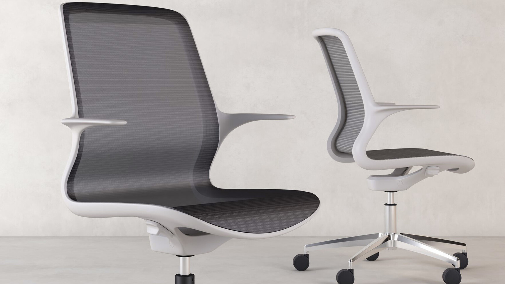 Elite Office Furniture Tempo Mesh Five Star Base Office Chairs Detail Image